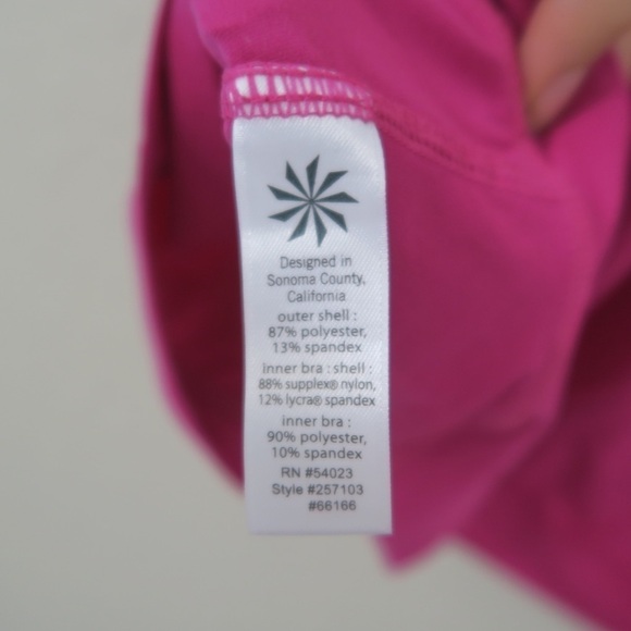 Athleta Pink Hidden Agenda Berry‎ Brown Racerback Tank Top Athletic - Picture 8 of 10